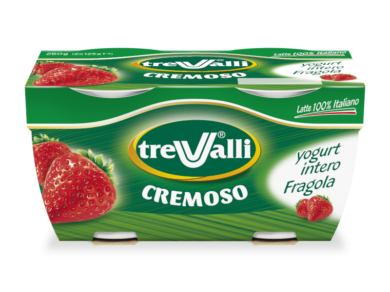 Yogurt Intero Cremoso alla Fragola Trevalli